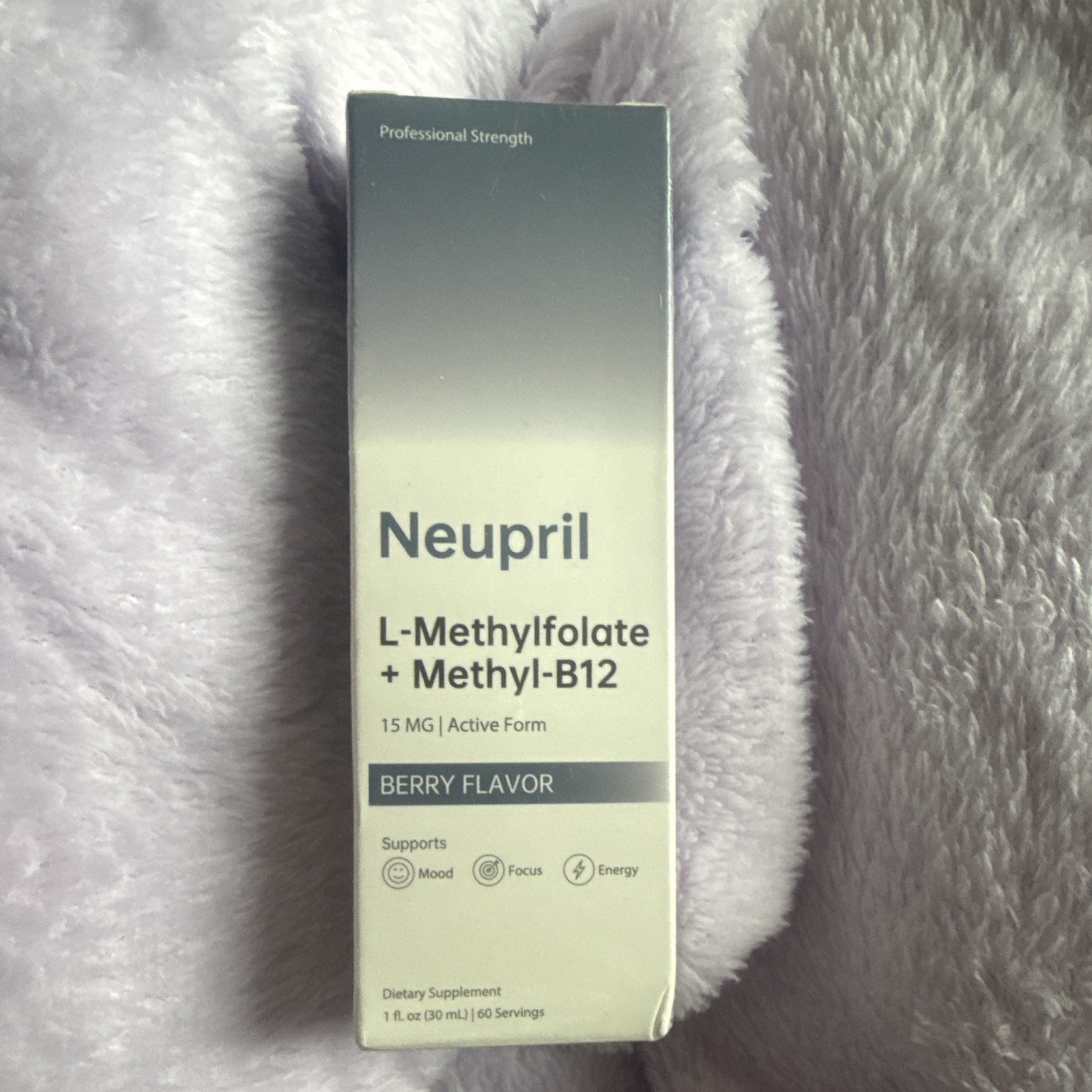 Neupril L-Methylfolate + Methyl-B12 15 mg Berry Liquid Drops 1 fl oz