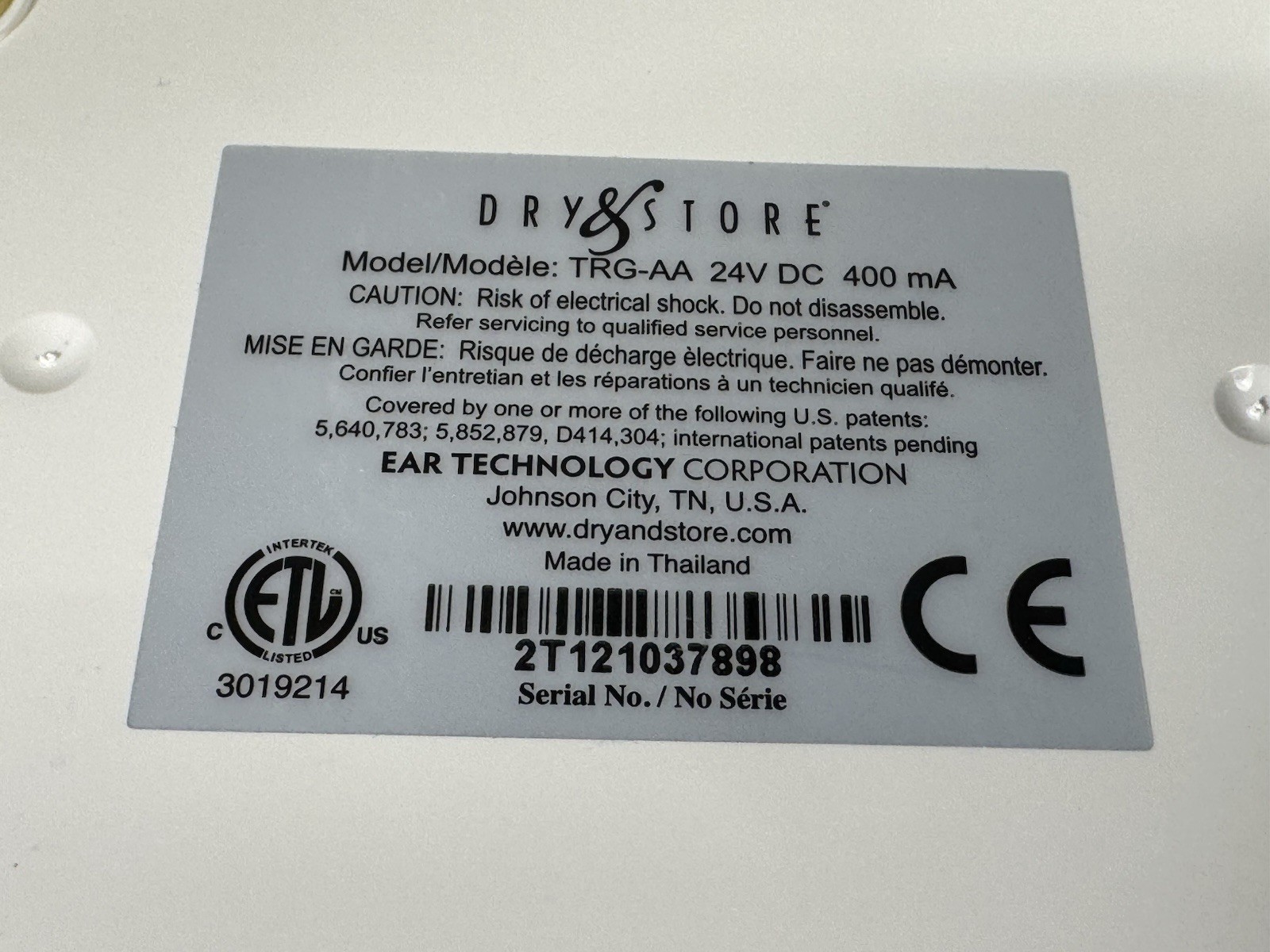 Dry & Store Global II Hearing Aid Dehumidifier & Sanitizer – Tested Works