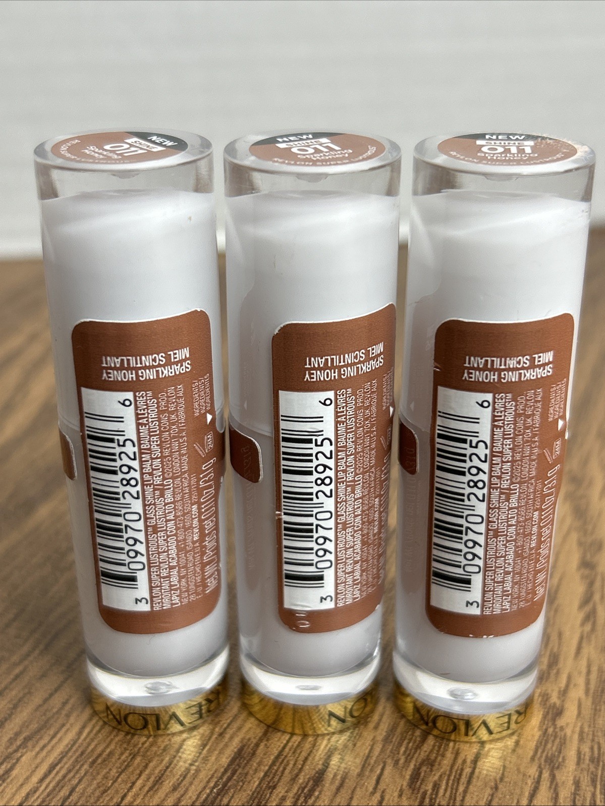 3 NEW SEALED Revlon Super Lustrous Glass Shine Lipstick – SPARKLING HONEY 011