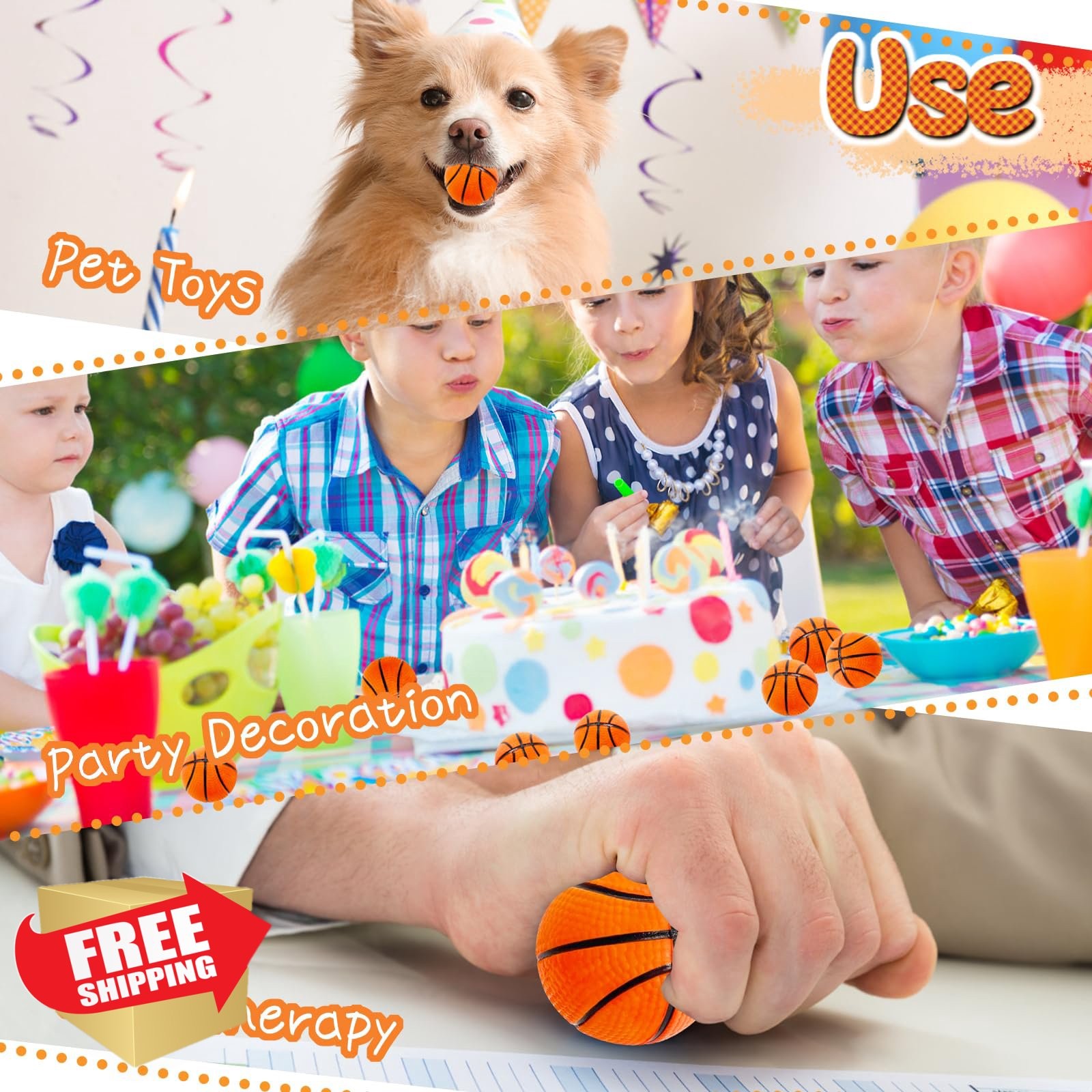 Xeehwb 32 PCS Basketball Stress Balls Foam Squeeze 1.6in