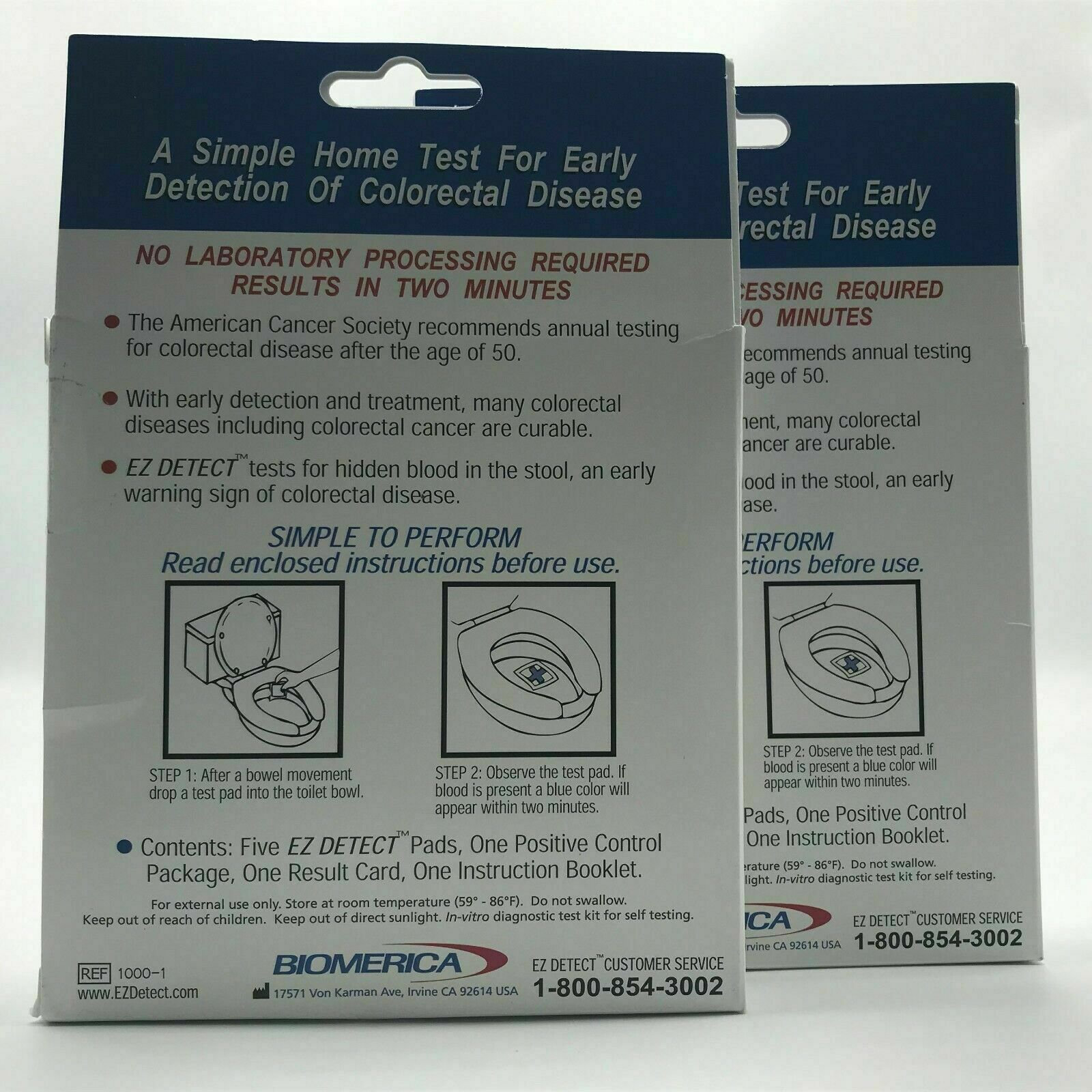 EZ Detect Colon Disease Home Test 5 tests / box ( 1 BOX ) Always FRESH