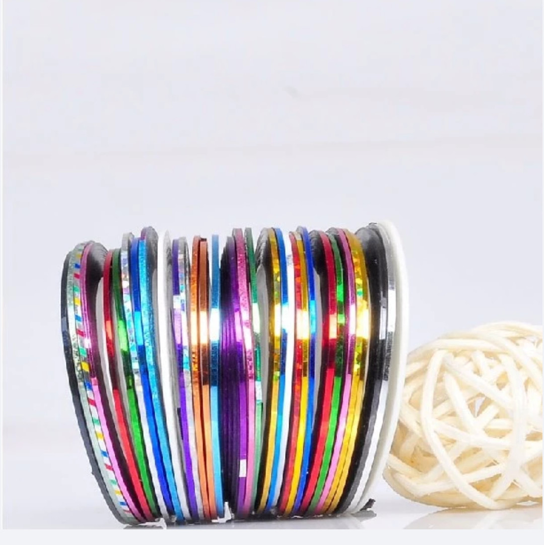 44 Options Color Roll Striping Tape Line Sticker Tips DIY Nail Art Decoration