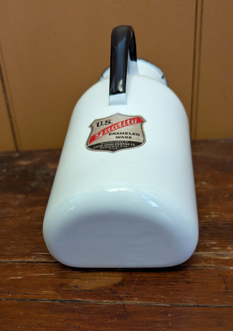 Vintage United States Stamping Enamel Ware Male Urinal Bed Pan Excellent Cond.