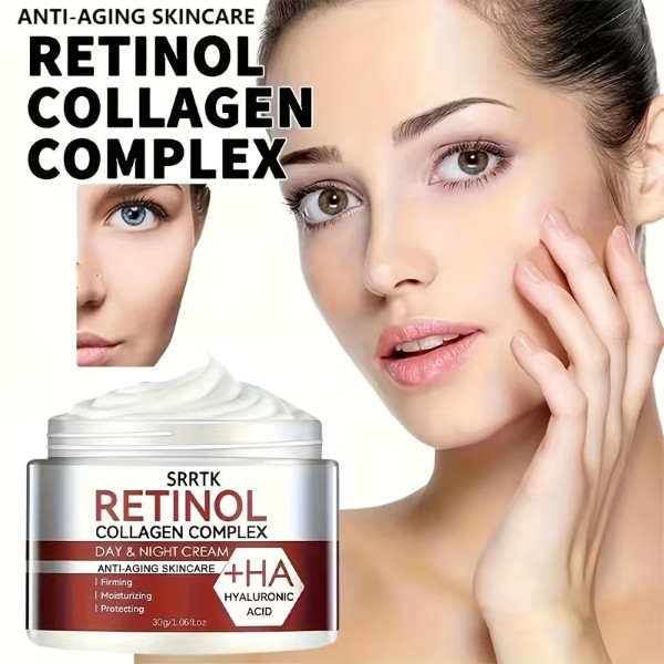 Retinol Collagen Anti-Aging Face Cream + Hyaluronic Acid – Day & Night 30g