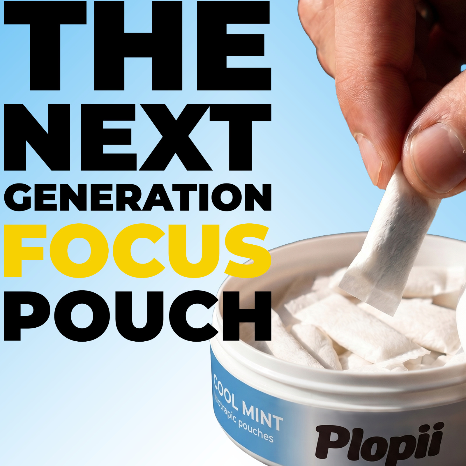 Plopii Focus Nootropic Pouches, 120mg Paraxanthine, Nicotine-Free, Caffeine-Free