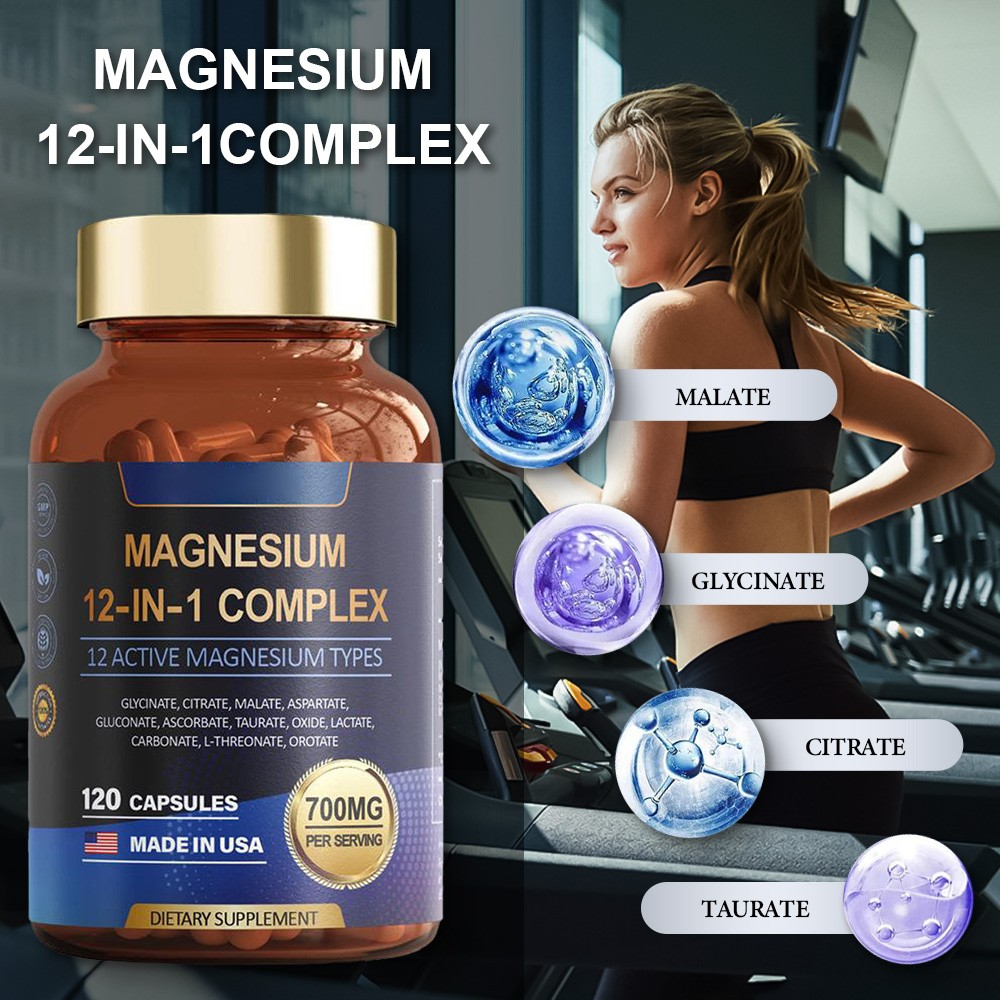 1-3 PACK Magnesium Complex 700mg 12 in 1 Magnesium Supplement with 120 counts