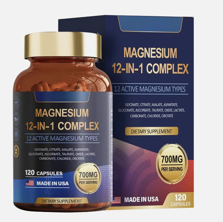 1-3 PACK Magnesium Complex 700mg 12 in 1 Magnesium Supplement with 120 counts