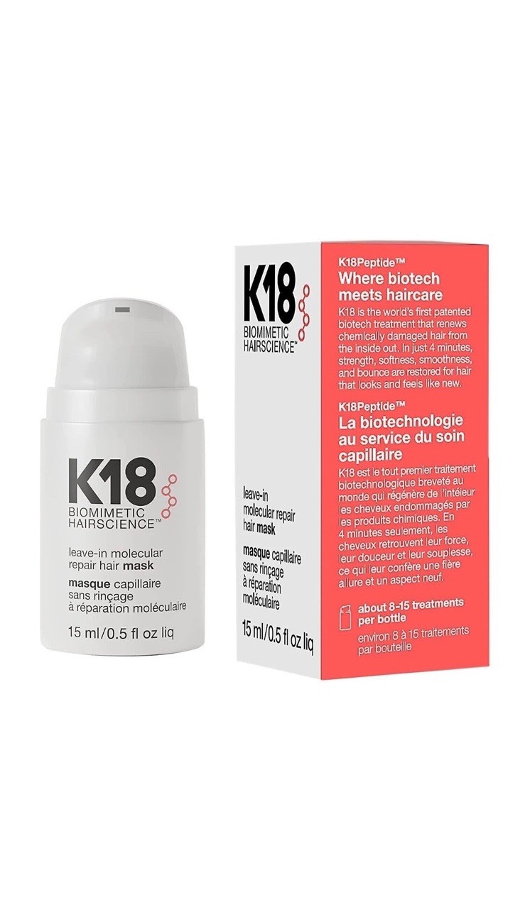 K18 – Leave-In Molecular Repair Hair Mask 0.5 fl oz / 15 ml NEW IN BOX