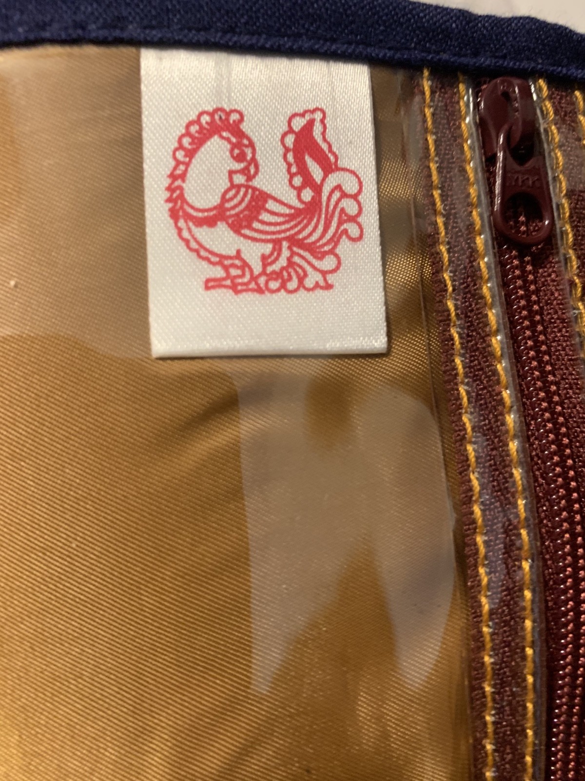 British Yellow Unbranded Travel Makeup Bag Wallet With Peacock Design