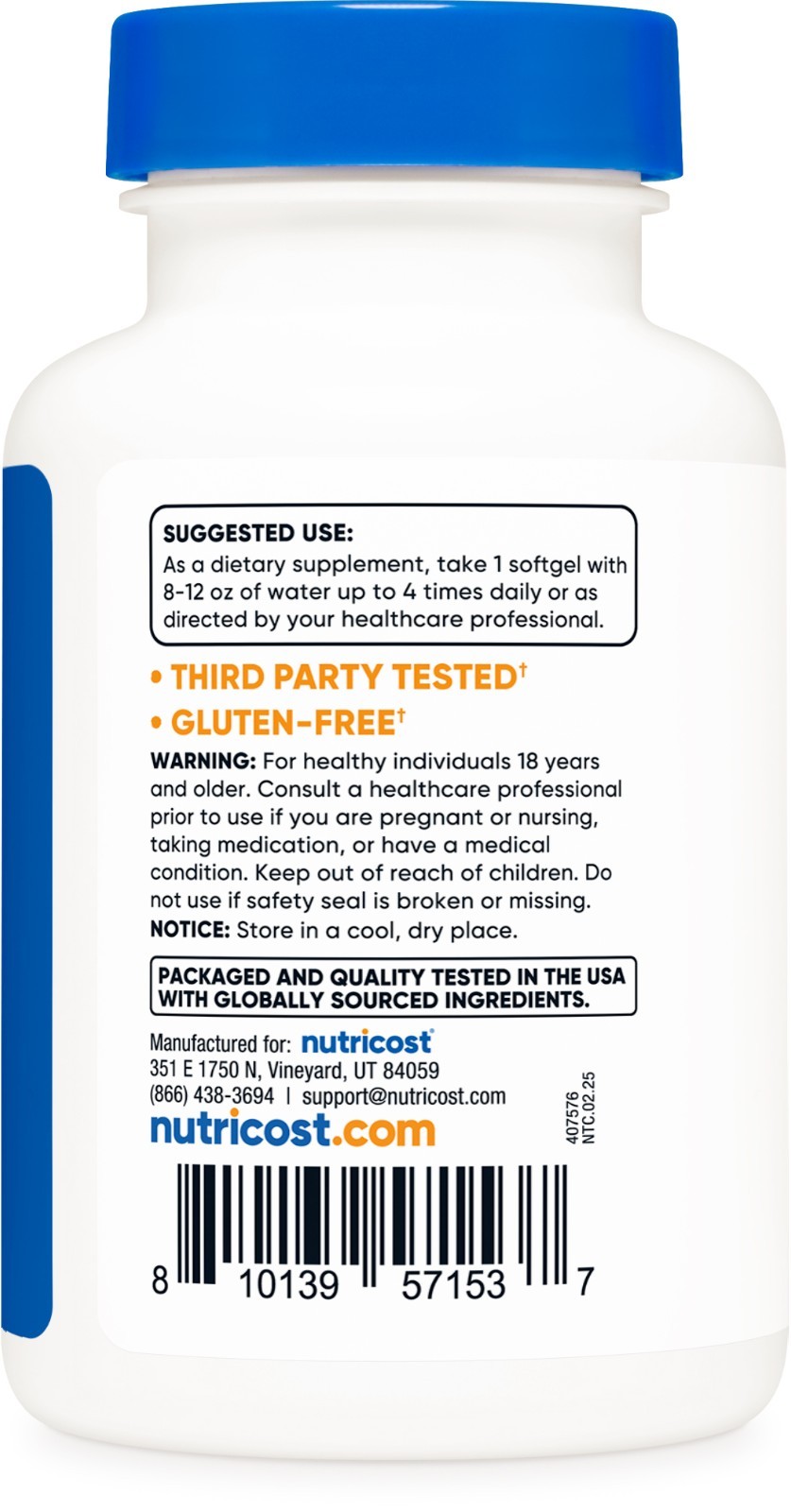 Nutricost Garlic 1000mg, 240 Softgels – Premium, High Potency, Gluten Free