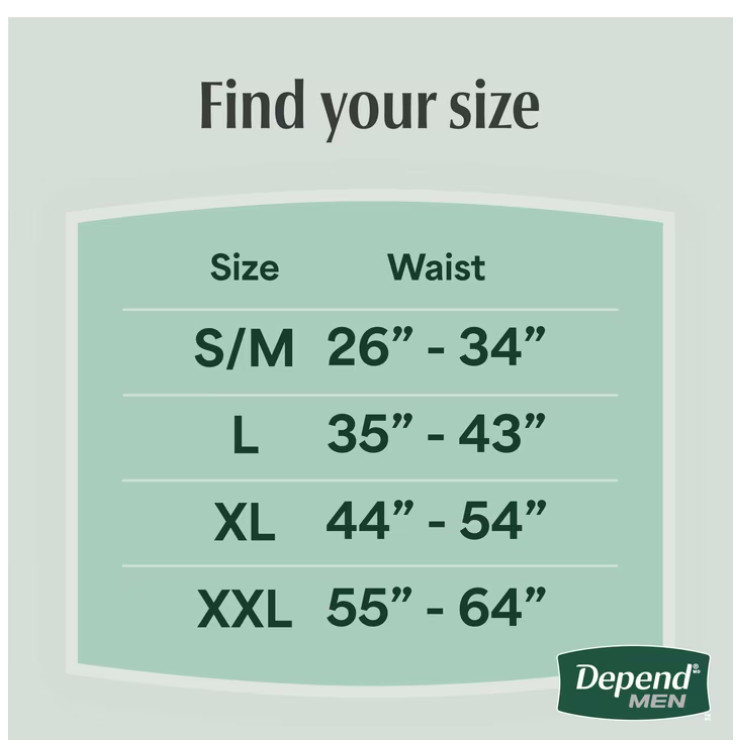 Depend Fresh Protection Incontinence Underwear for Men, Adult, XL, 68 Count