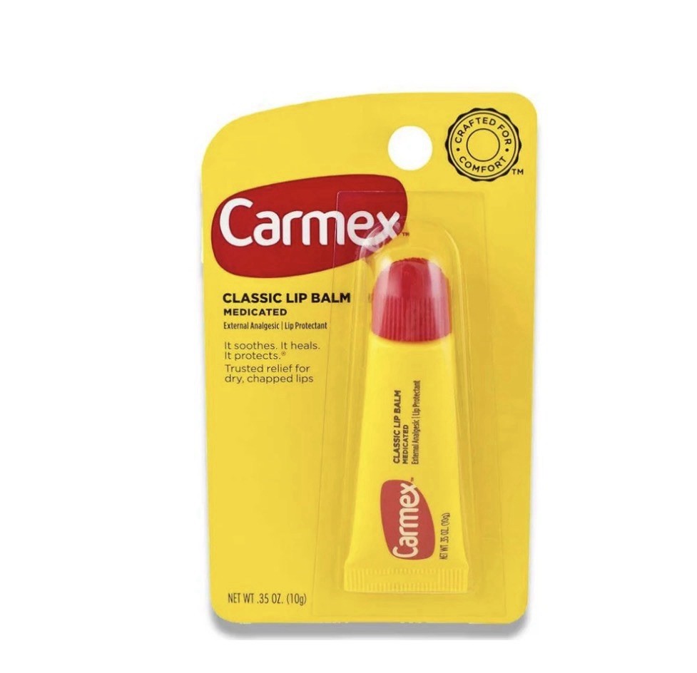 Carmex Classic Medicated Lip Balm Tube Clear for Dry Lips & Cold Sores 0.35oz