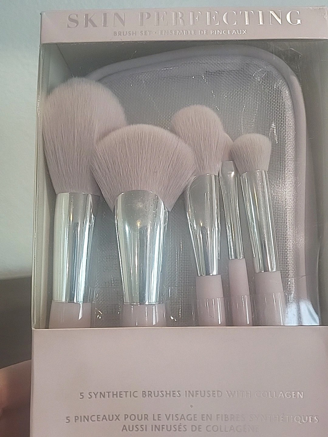SEPHORA COLLECTION Skin Perfecting 5 Pc Brushes w/Collagen Damaged Stained Box