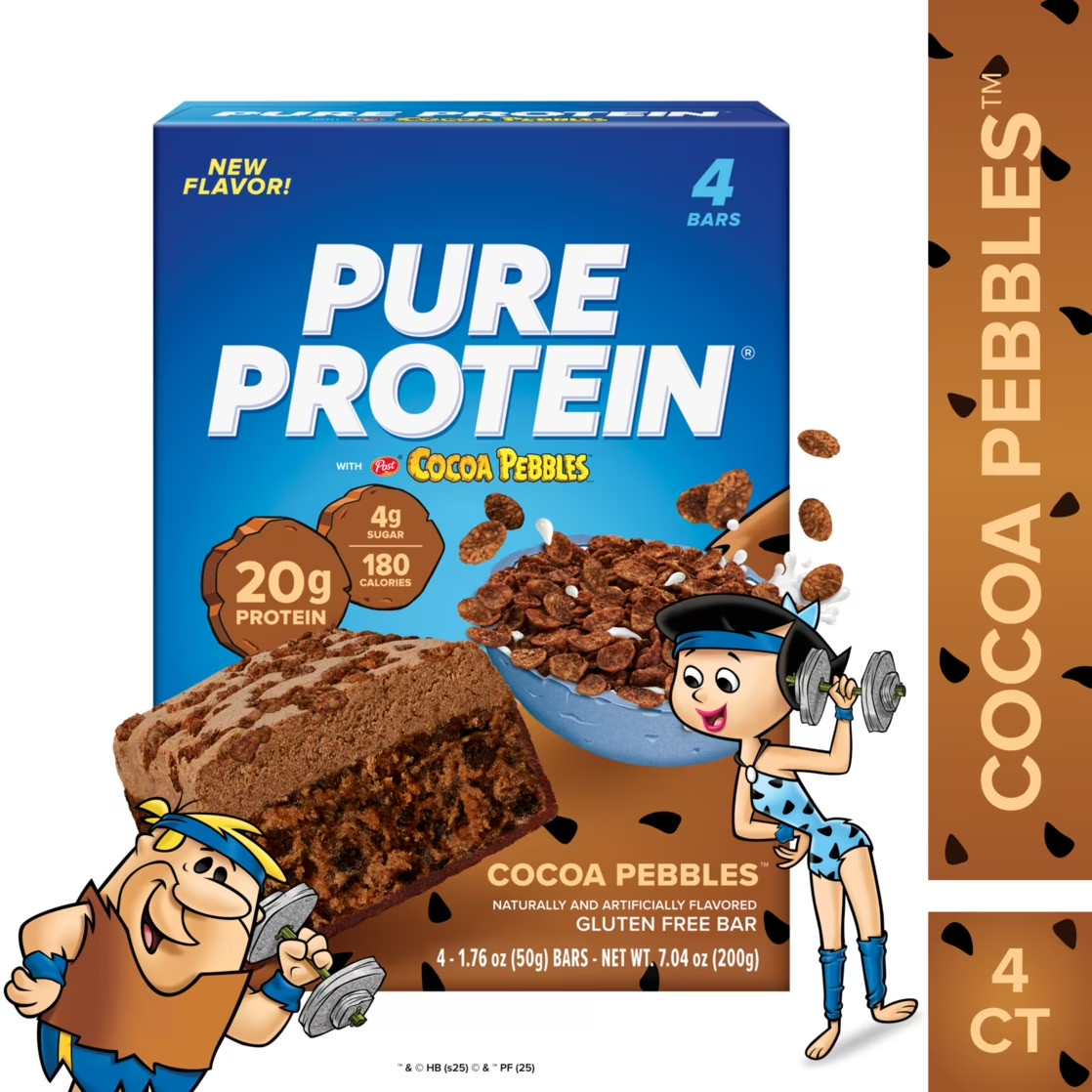 Pure Protein Bars, Cocoa Pebbles, 20g Protein, 1.76 oz, 4 Count Free Shipping