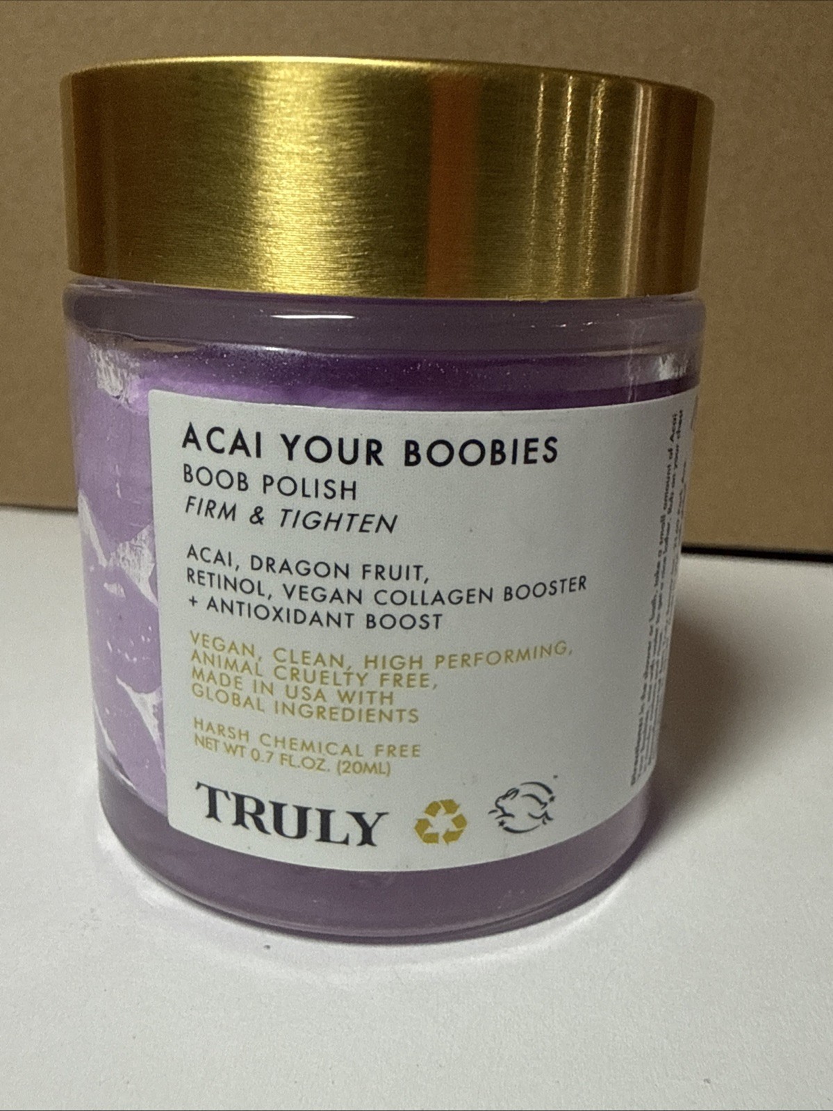 Truly Beauty Acai Your Boobies Lifting Boob Polish Firm and Tighten, 0.7 FL OZ