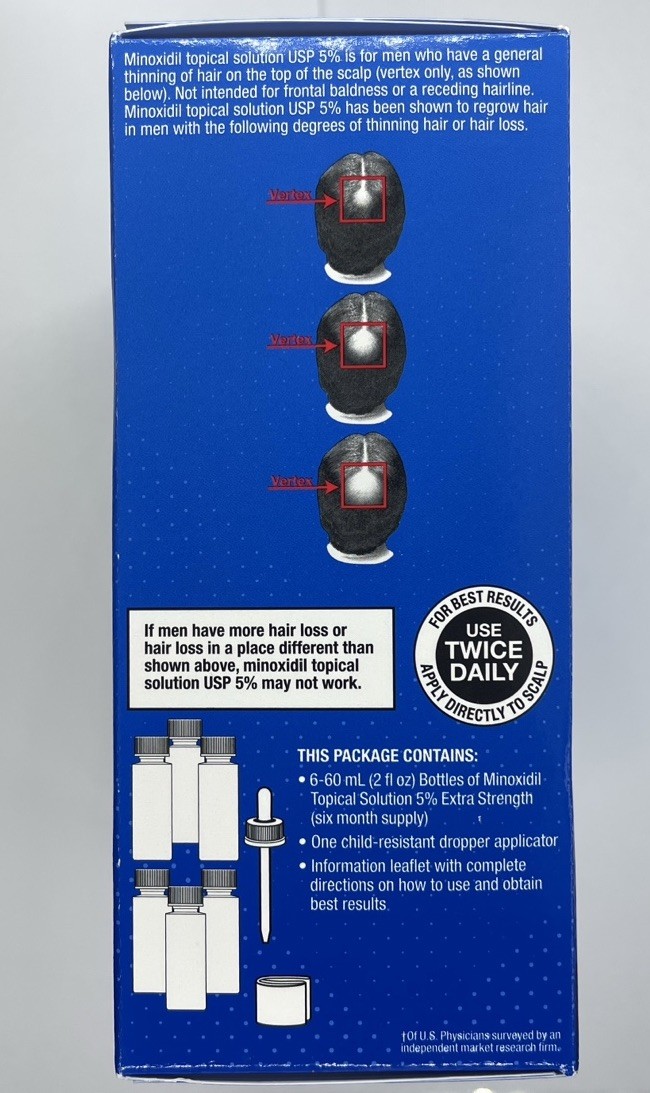 Kirkland Minoxidil 5% Extra Strength Men 6 Month Supply Hair Regrowth EXP 08/27+