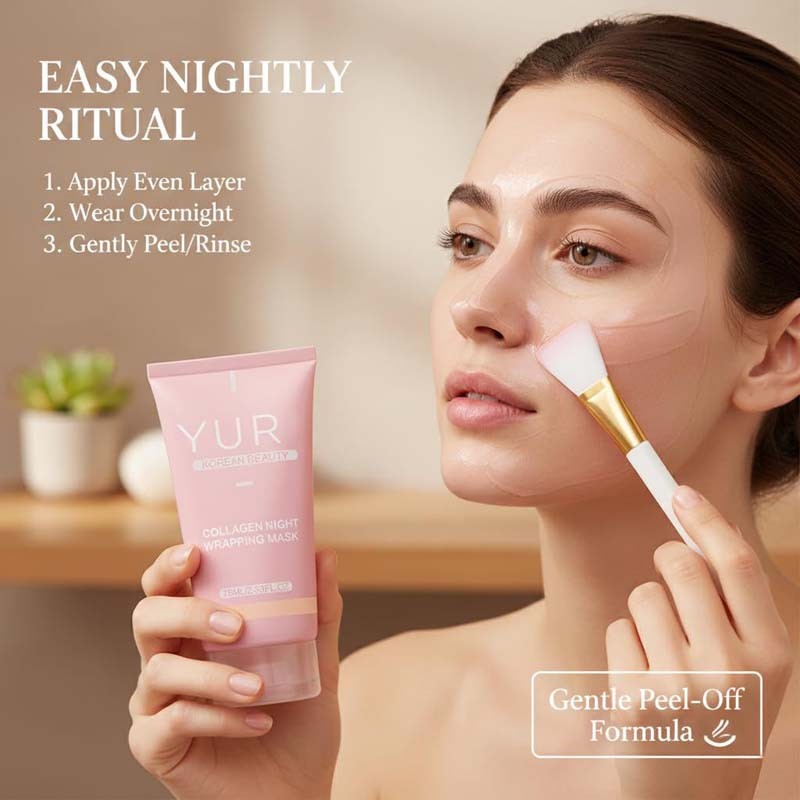 Yuri Korean Collagen Night Wrapping Mask 75ml Hydrating Sleeping Mask New