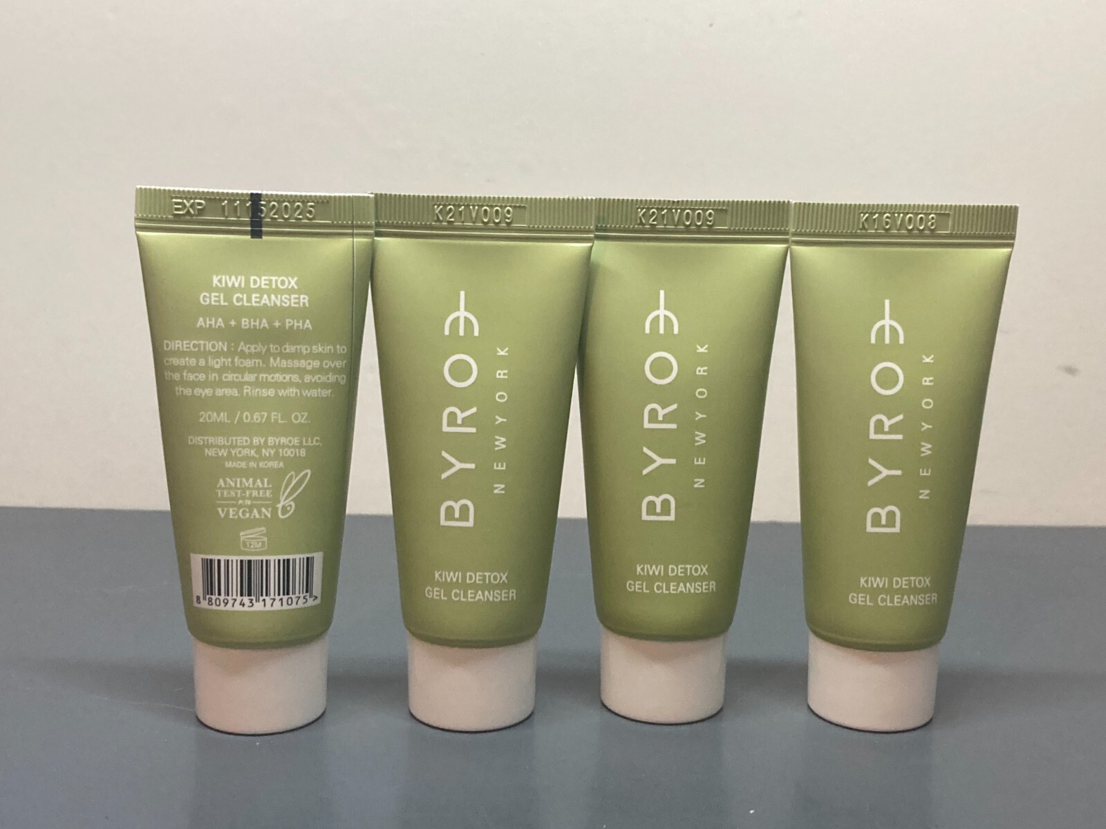 4x Byroe New York Kiwi Detox Gel Cleanser 0.67 oz each