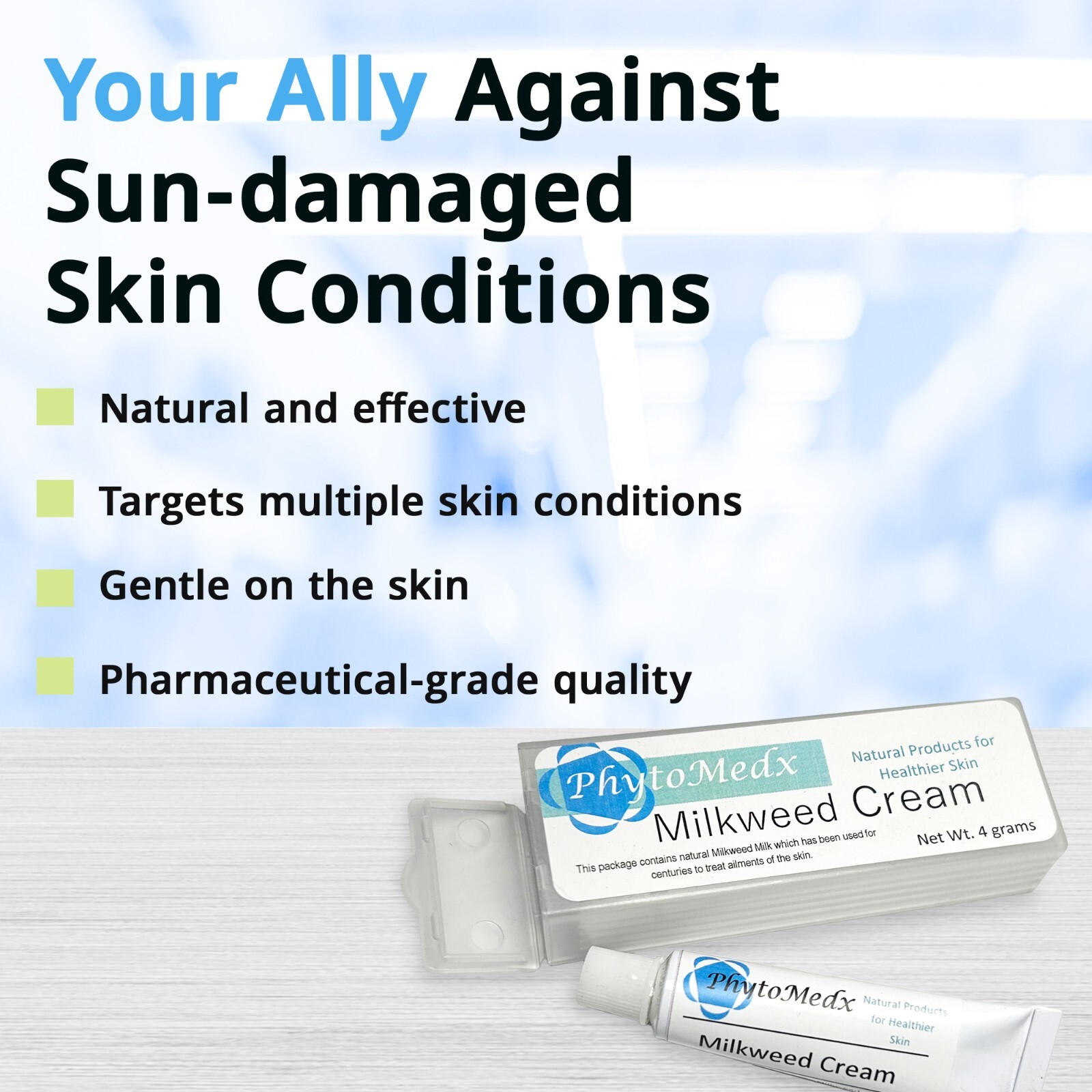 PhytoMedx Milkweed Cream – Sun-damaged skin care cream – Natural Healing