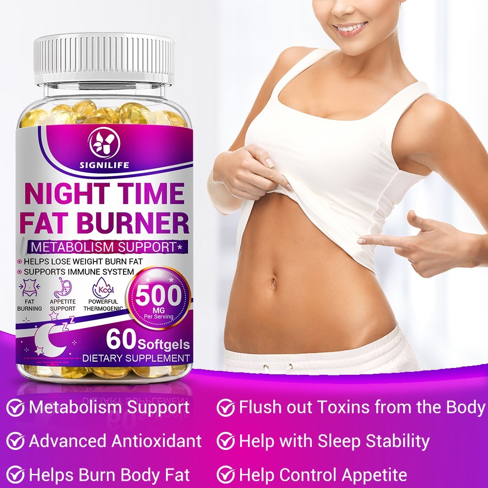 Night Time Fat Burner for Weight Loss Support Sleep Aid Appetite Suppressant-