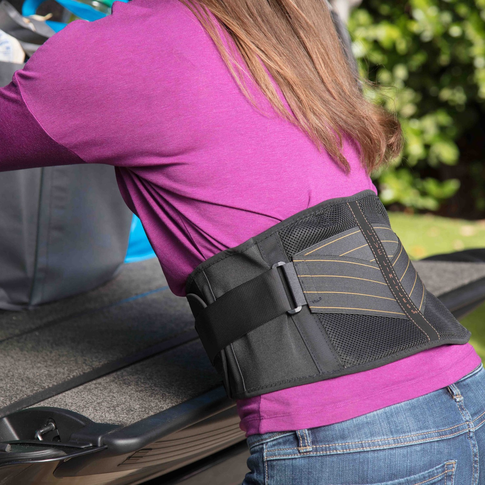 Copper Fit Unisex Adult Rapid Relief Back Support Brace Hot/Cold Therapy Black