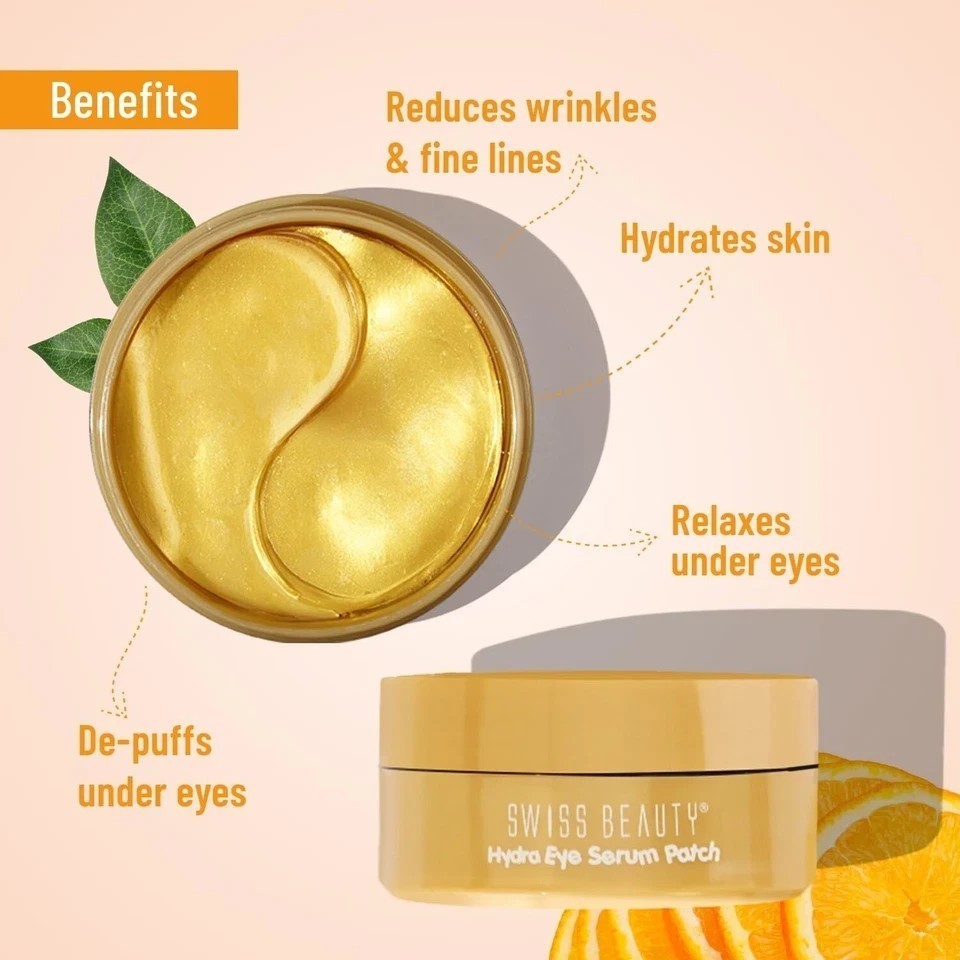 Swiss Beauty Hydra Anti Wrinkle Eye Serum Patch | 02 Gold , 60 Pcs
