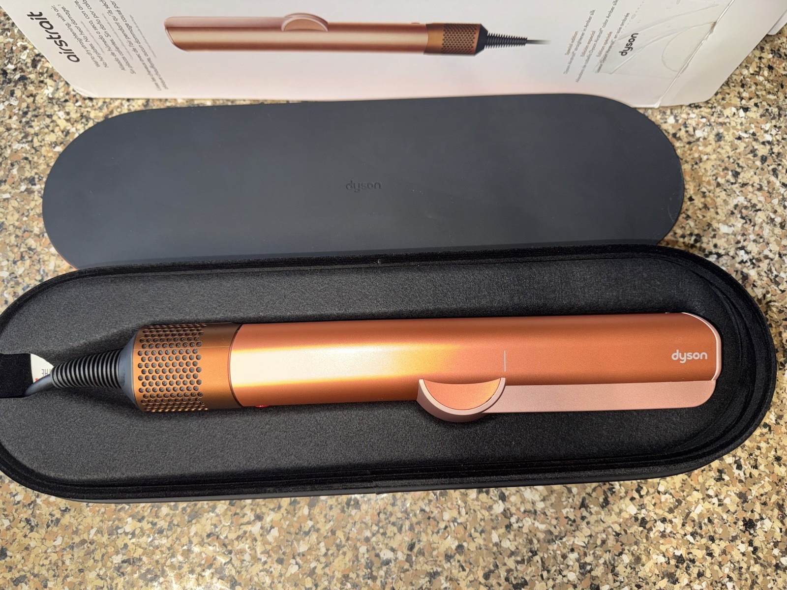 Dyson Airstrait Wet & Dry Straightener Amber Silk No Heat Damage No Hot Plates