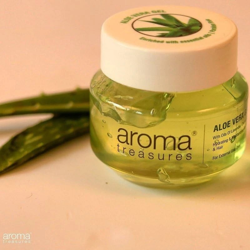 Aroma Treasures Aloe Vera Gel 125g | Face & Hair Moisturizer Paraben Free Unisex