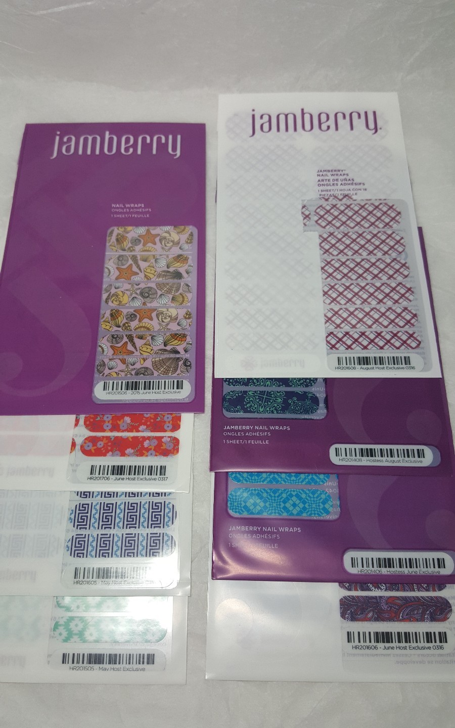 Jamberry Nail Wraps HOST EXCLUSIVE DESIGNS Buyer Choice Full Sheets New Package