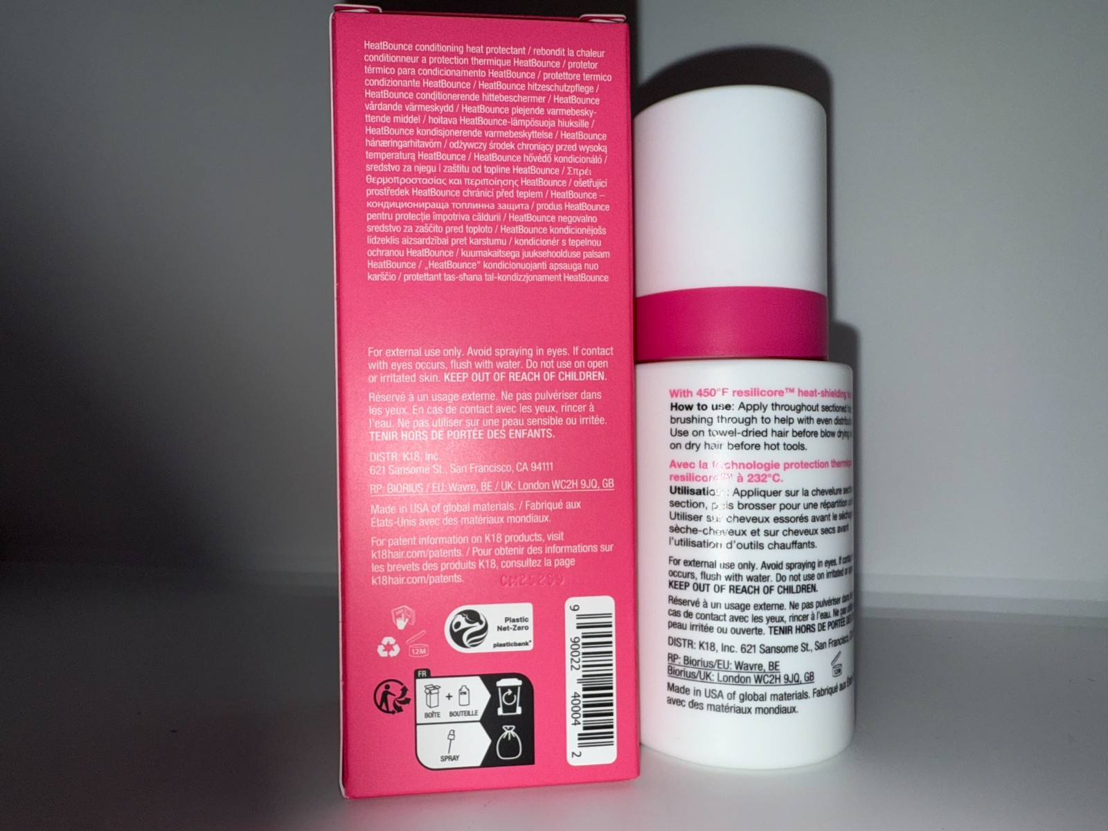 K18 BIOMIMETIC HAIRSCIENCE HeatBounce CONDITIONING Heat Protectant 118 ml 4 oz
