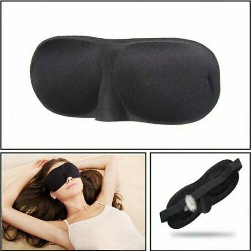 3 Pack Travel 3D Eye Mask Sleep Soft Padded Shade Cover Rest Relax Blindfold