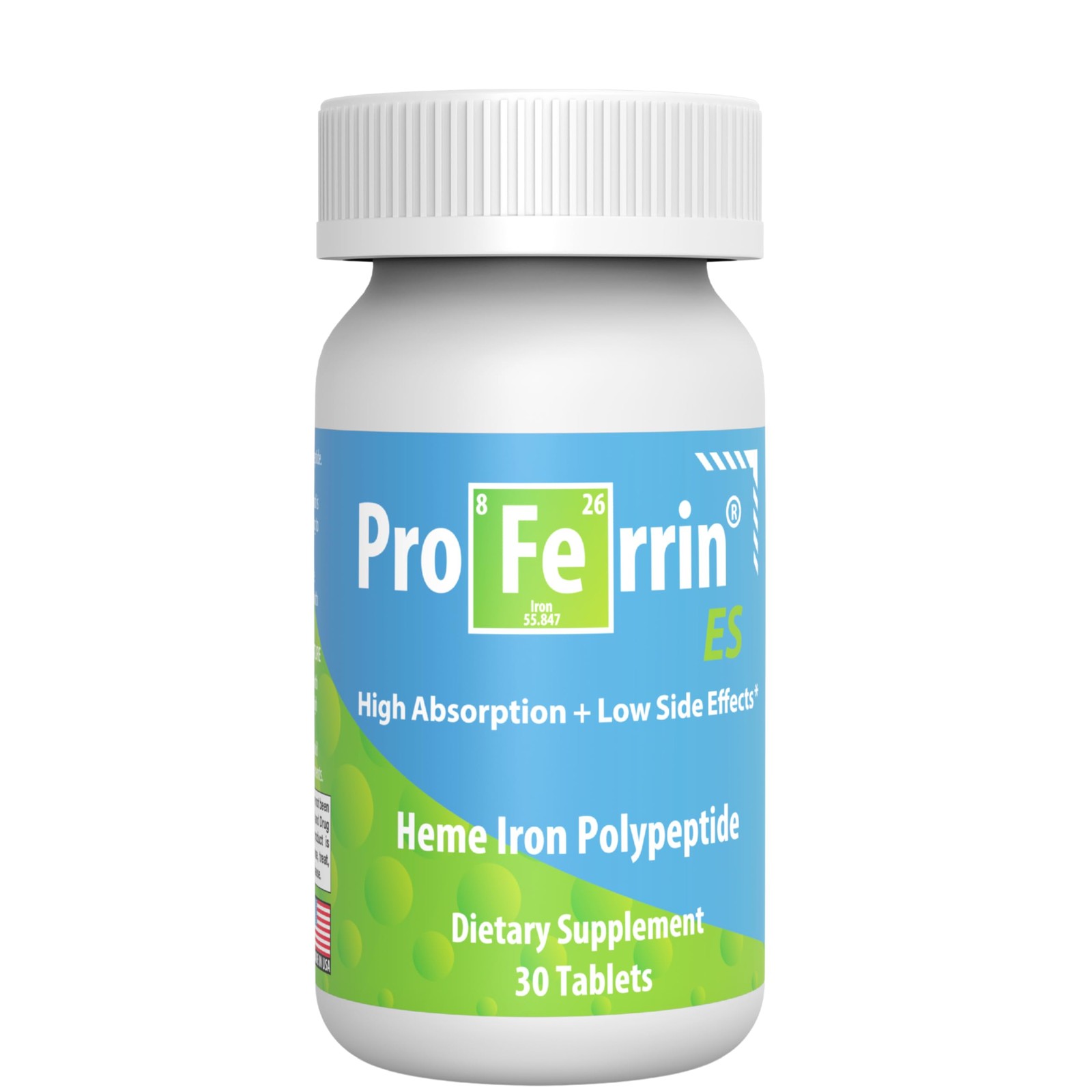 Proferrin ES- 10.5mg of high Absorbing 30 Count (Pack 1), Blue / Green