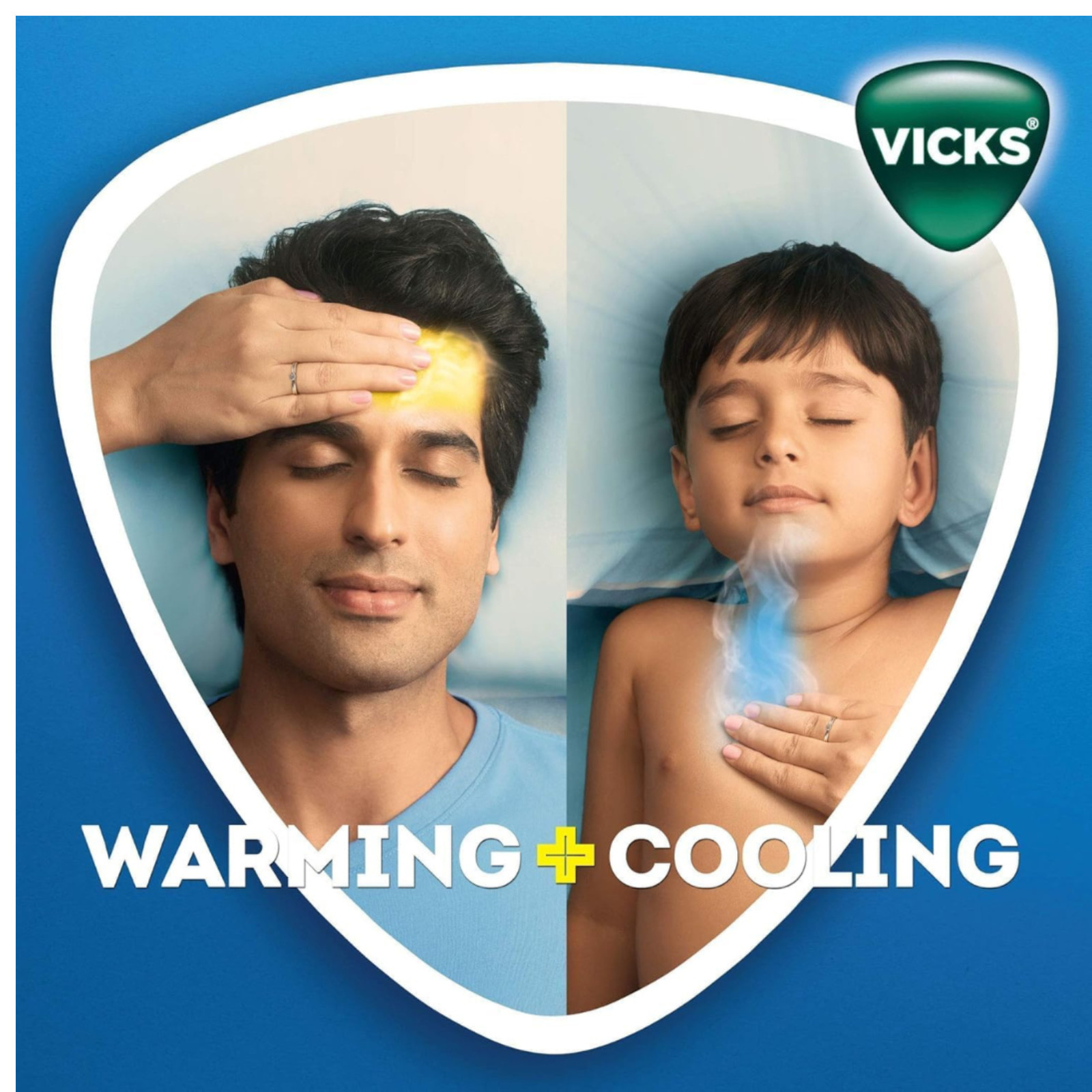 Vicks VapoRub Vaporize blocked nose Relieves cough Cold Nasal headache 50ml 1-pk