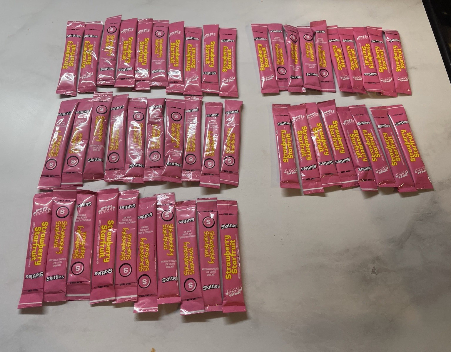Skittles Singles To Go Powder Drink Mix Sticks Strawberry Starfruit