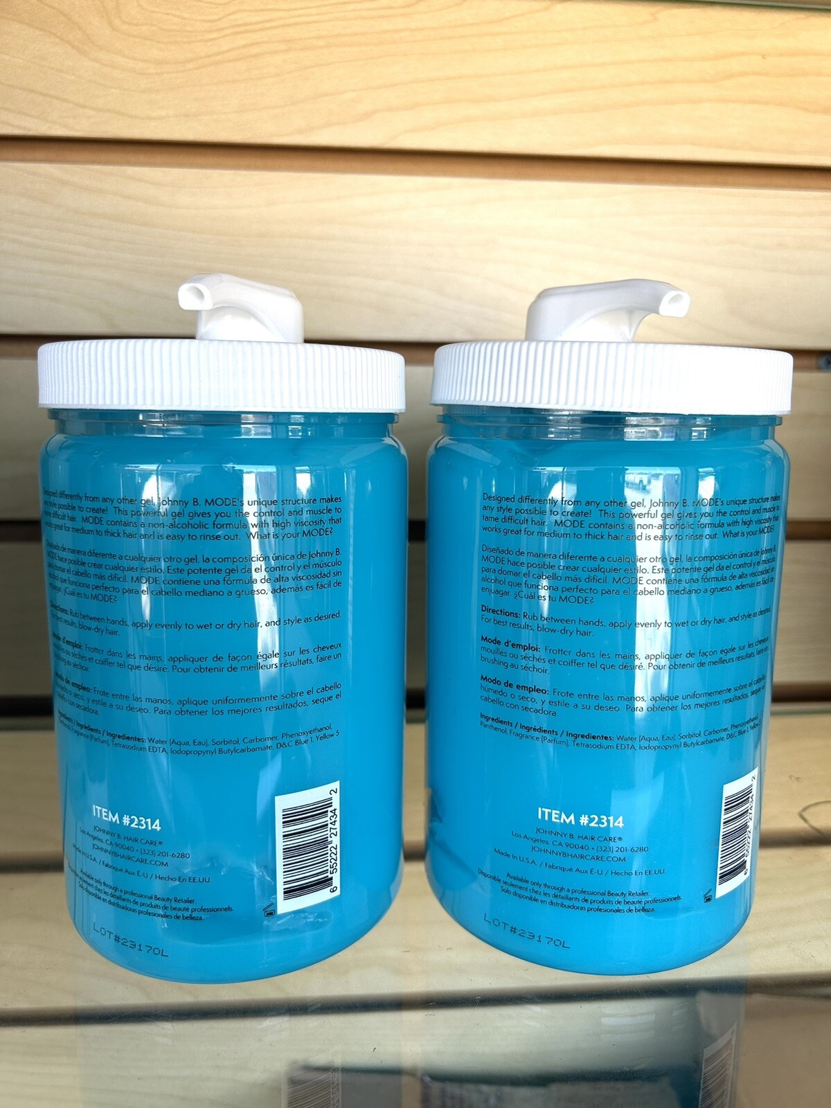 Johnny B Mode Medium Hold Styling Gel – 32 oz Liter ** WITH PUMP **