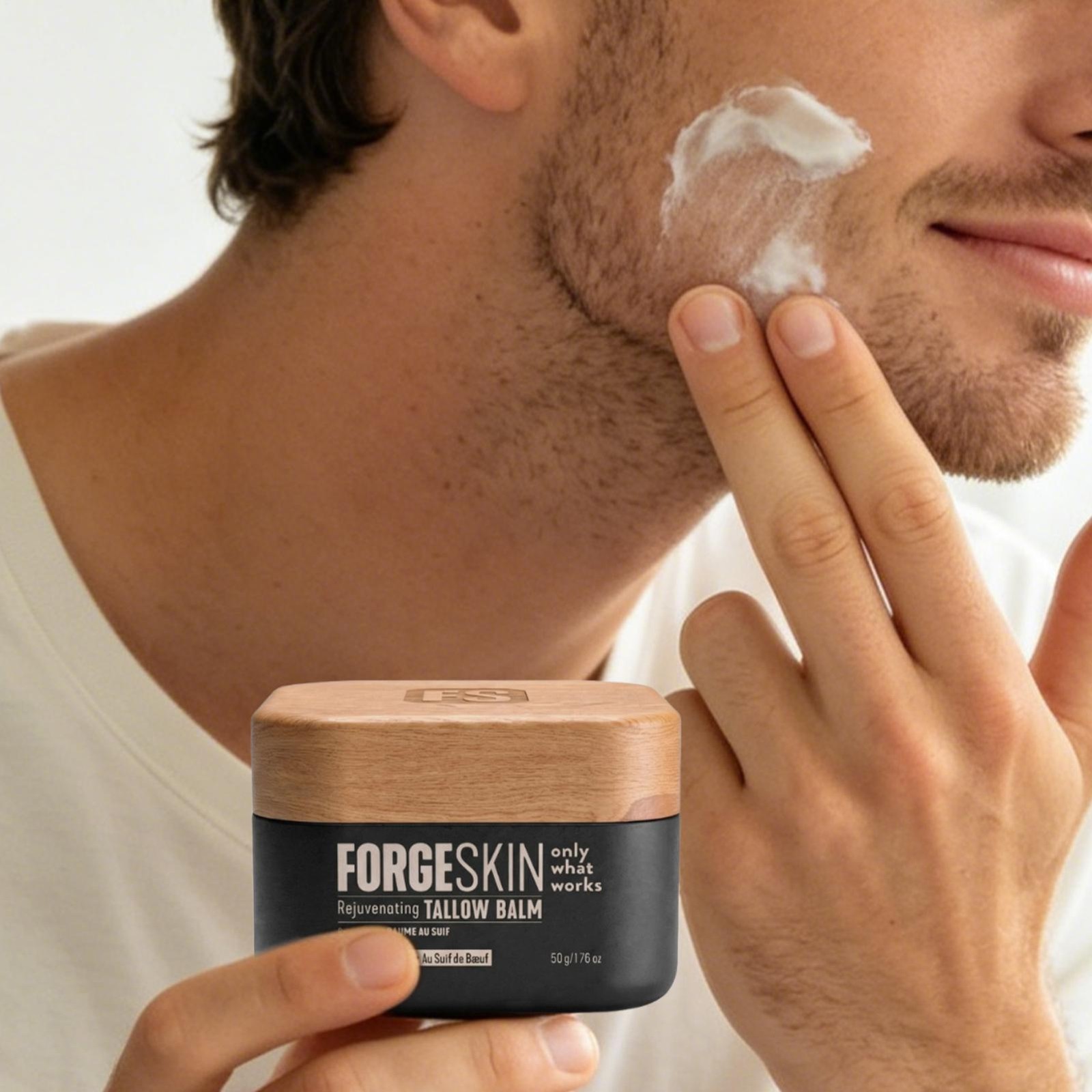 FORGE SKIN Men Face Tallow Balm 50g Beef Tallow Hydrating Cream (New Formula)
