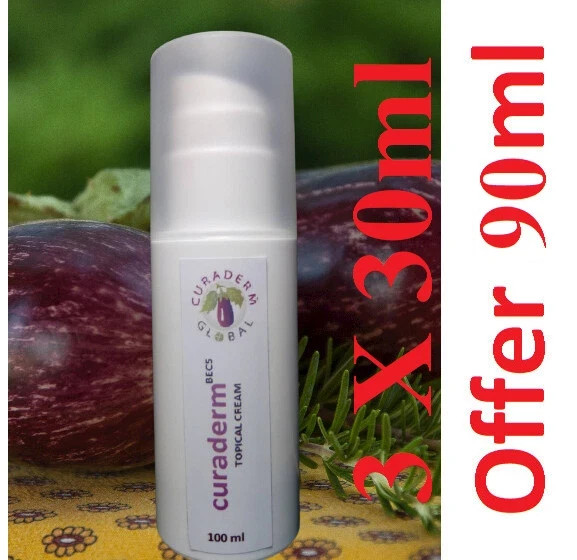 3 X Curaderm BEC5 Cream 30ml * 3 = 90ml New Formula. Full Spectrum ⭐ ORIGINAL ⭐