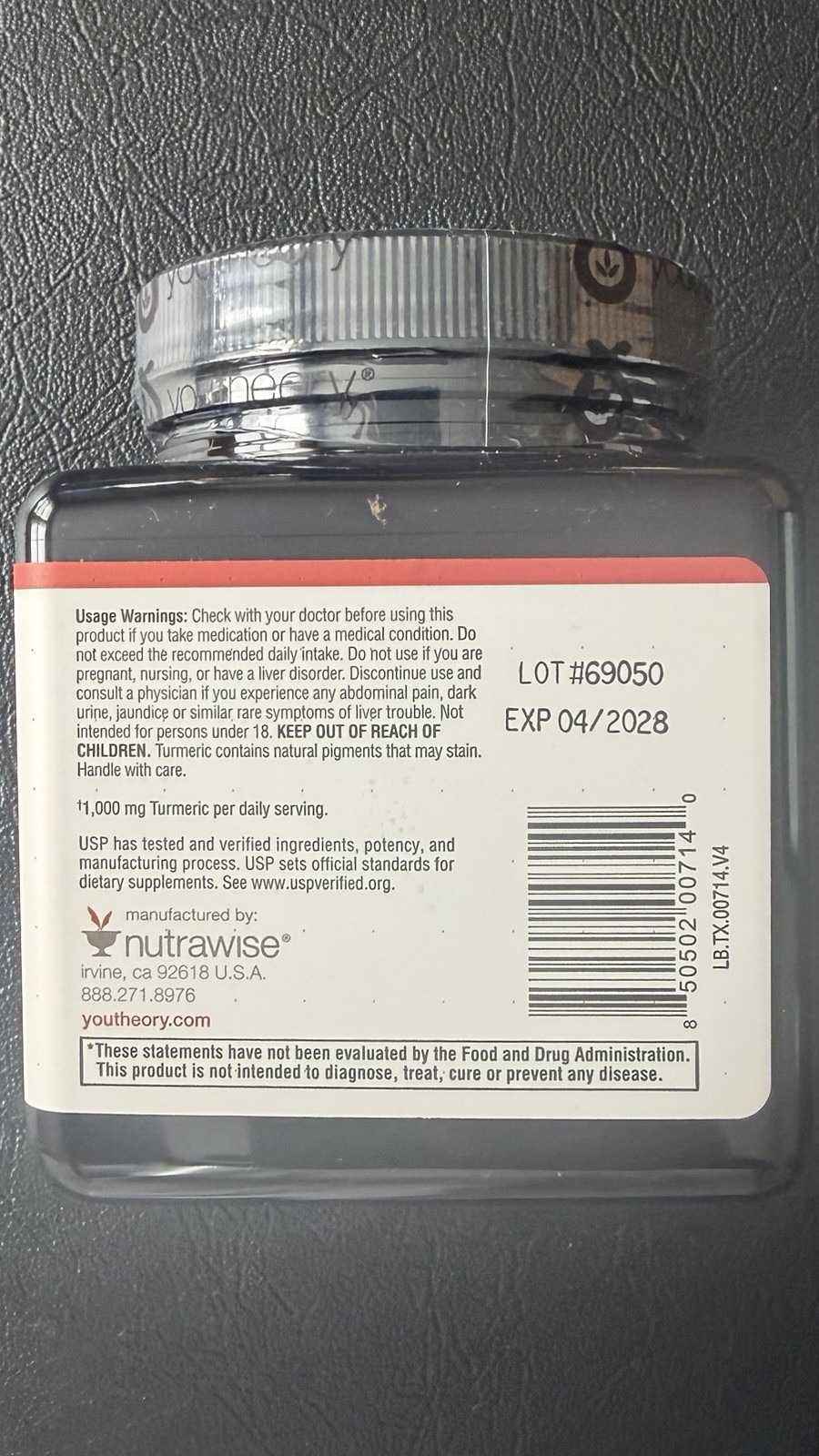 Youtheory Turmeric Extra Strength Capsules 1000mg 60 Count Vegetarian