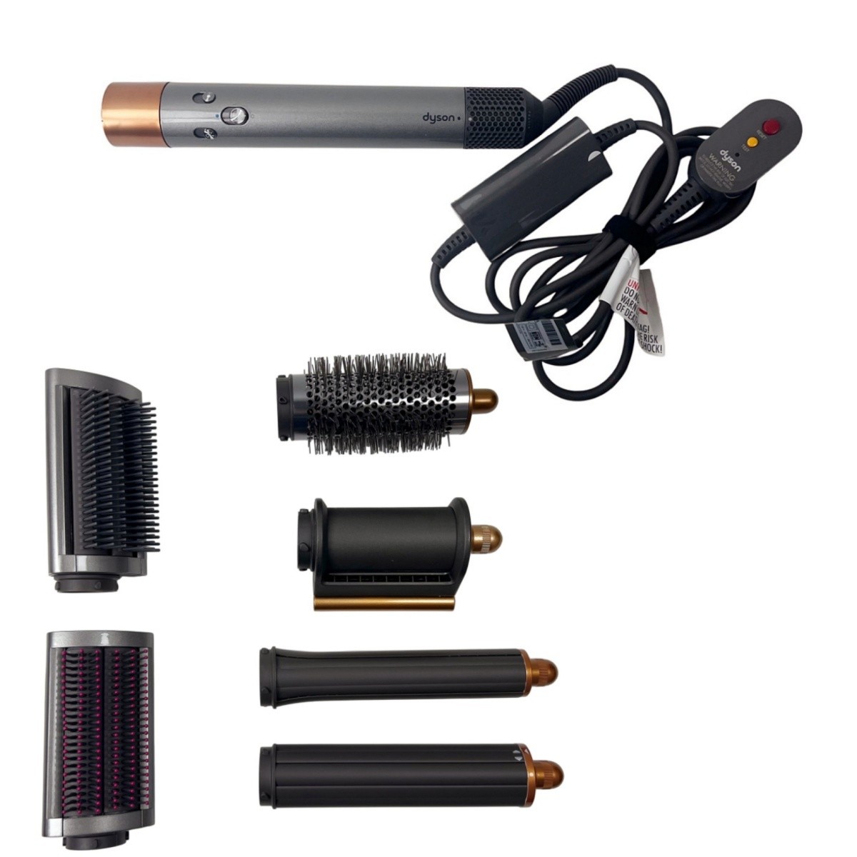 Dyson HS05 Airwrap Multi-Styler Long Hair Dryer Complete Nickel/Copper W/Heads
