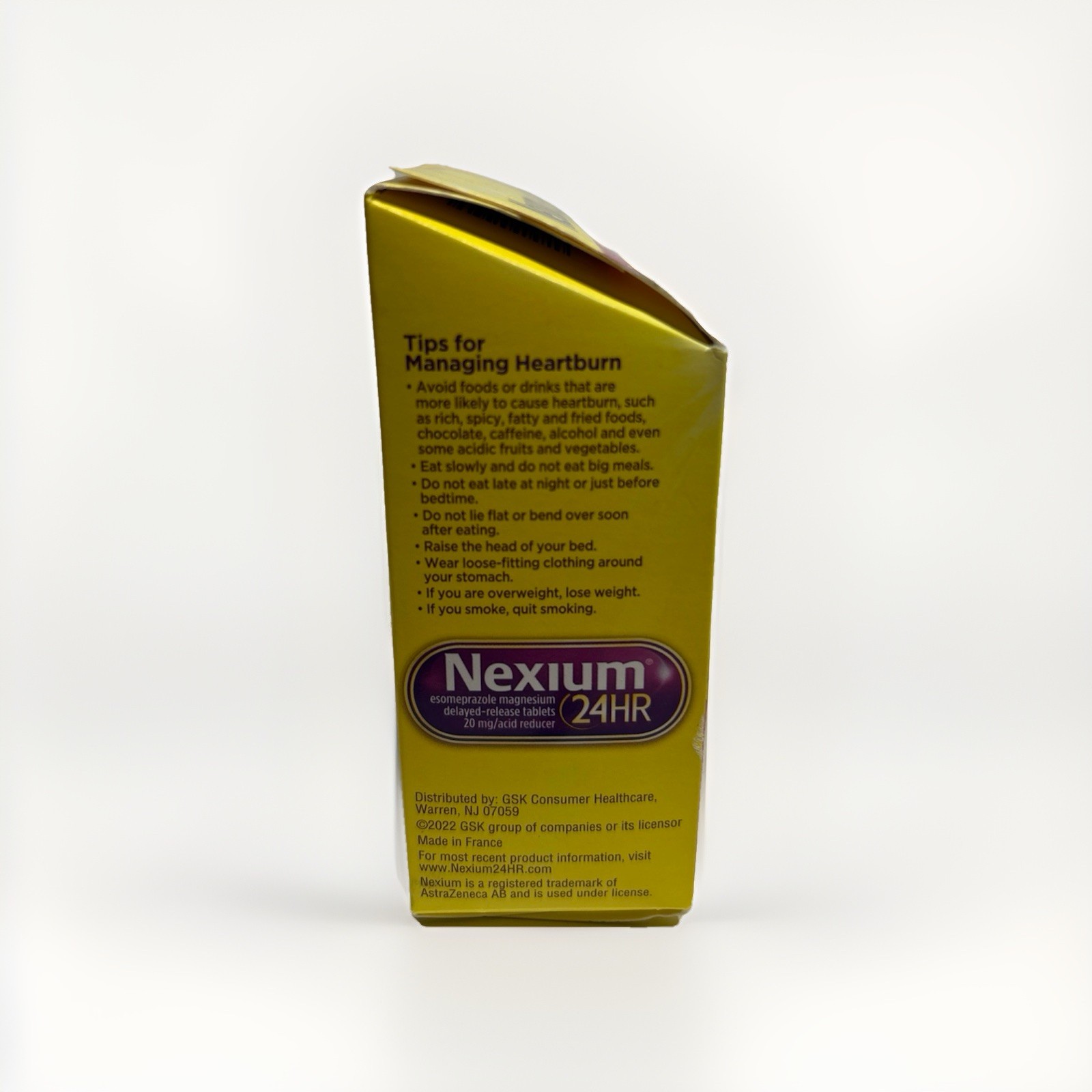 Nexium 24hr Acid Reducer Heartburn Relief 20mg – 42 Tablets EXP 01/2027+ NEW