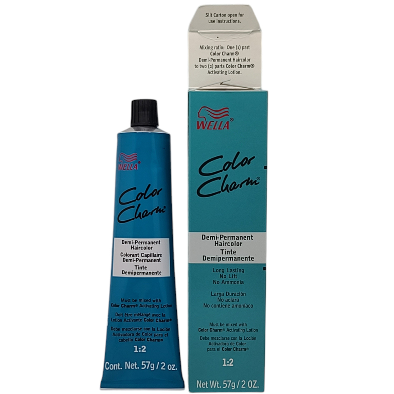 3 Pack Wella Color Charm Permanent Gel Hair Color 5N 5/0 Light Natural Brown 2oz