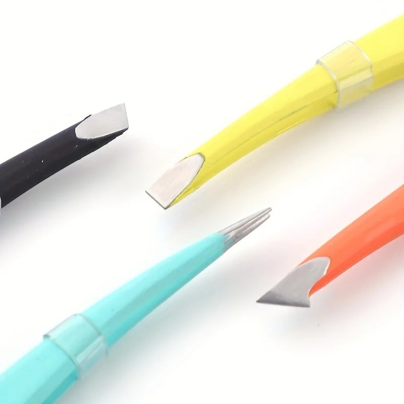 4 Pcs/set Colorful New Arrival Professional Stainless Steel Tweezer Eyebrow Face