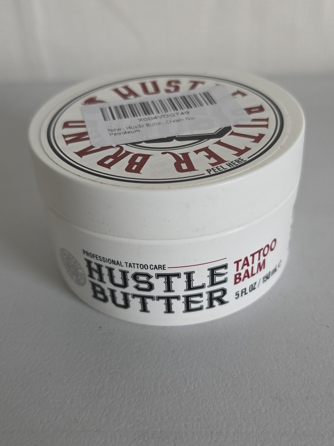 HUSTLE Butter Brand TATTOO BALM 5 fl. oz. / 150 mL • VEGAN • EXPIRES 2/2027