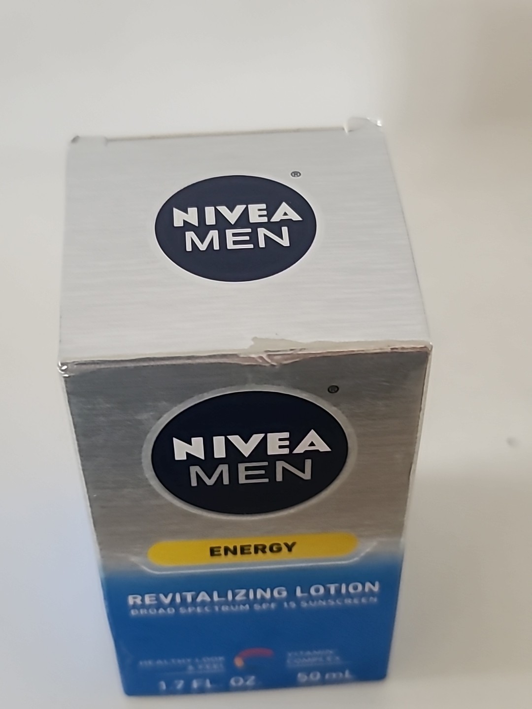 NIVEA Men• ENERGY • REVITALIZING LOTION • SPF 15 Sunscreen 1.7 fl oz / 50 mL