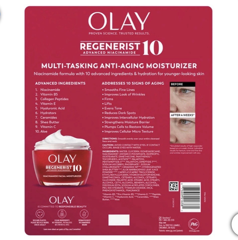Olay Regenerist Micro-Sculpting Cream Anti Aging Moisturizer 1.7oz