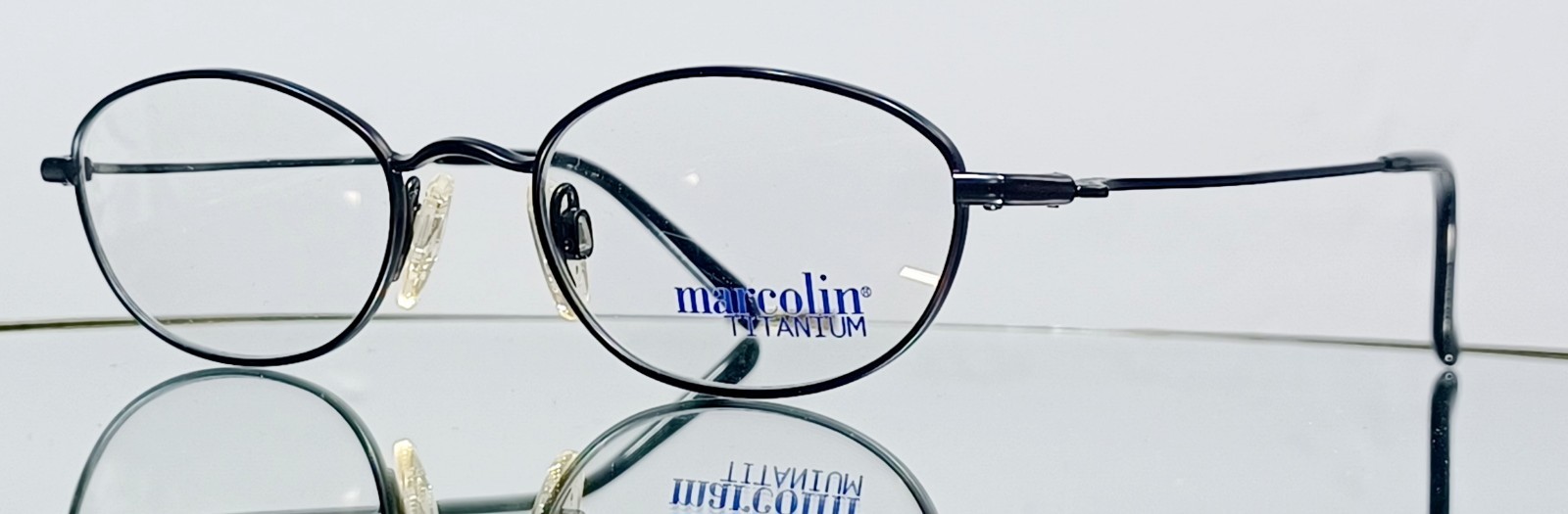 Originale MARCOLIN 2033 355 Eyeglasses DARK RUTHENIUM New TITANIUM 46-18 Japan