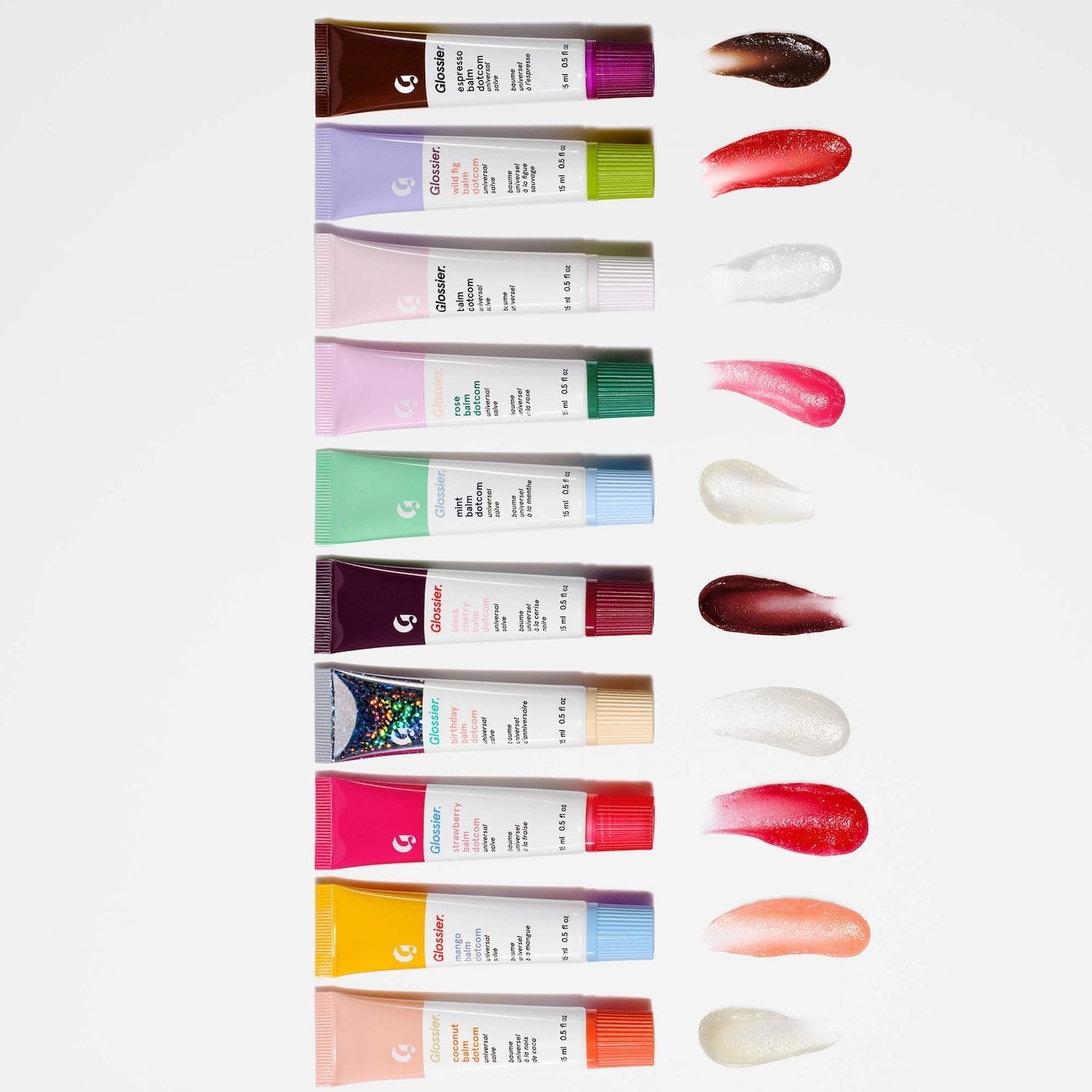 Glossier Balm Dotcom Lip Balm and Skin Salve, 12 COLORS