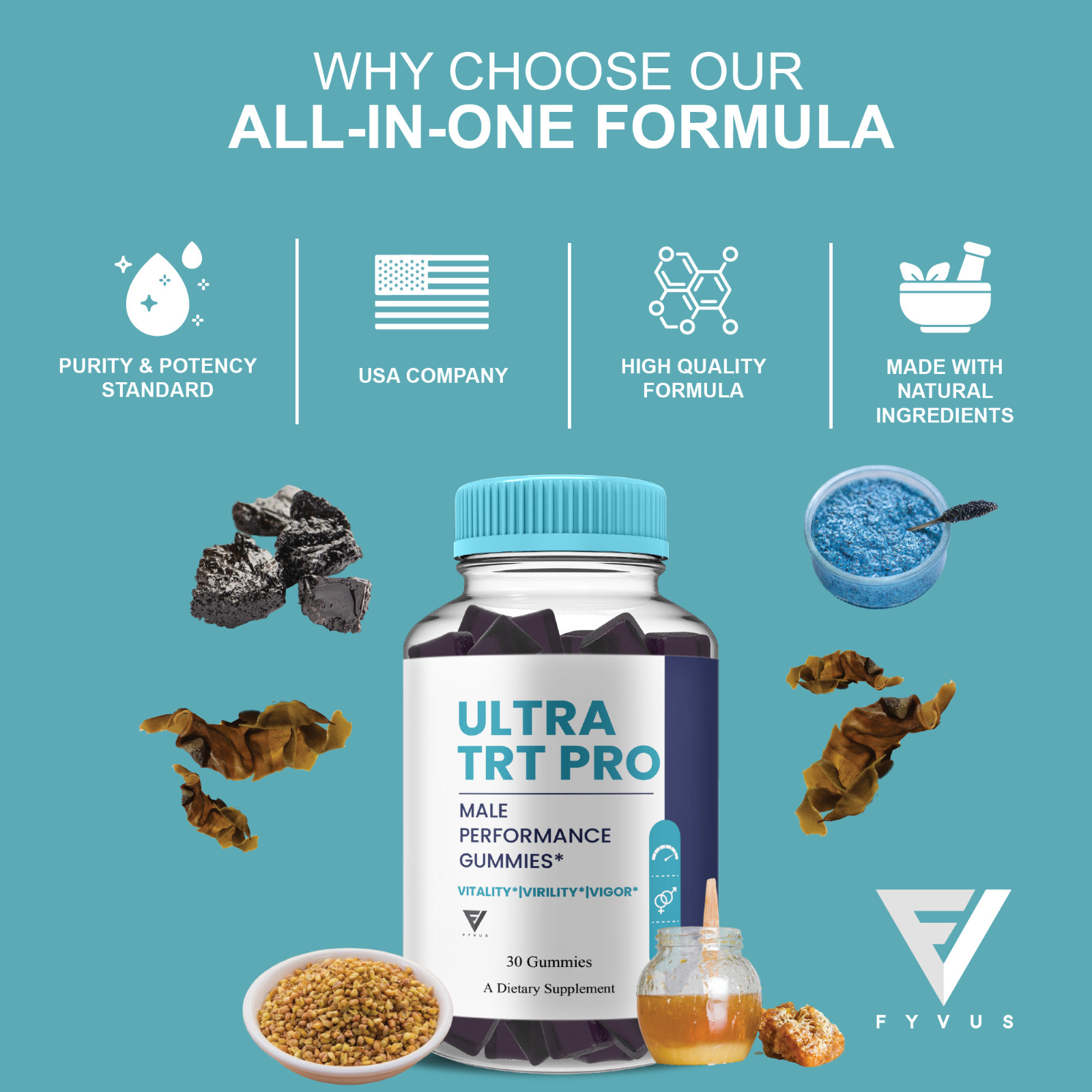 Ultra TRT Pro Gummies, UltraTRT Pro Mens Supplement (30 Gummies)