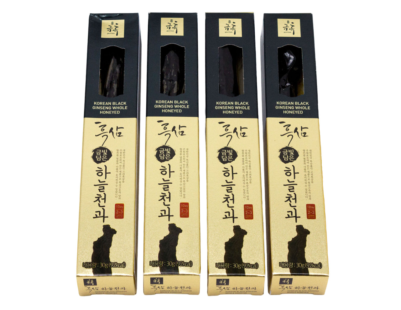 Honey Black Korean Ginseng Root Premium Panax Ginseng Snack 4x30g