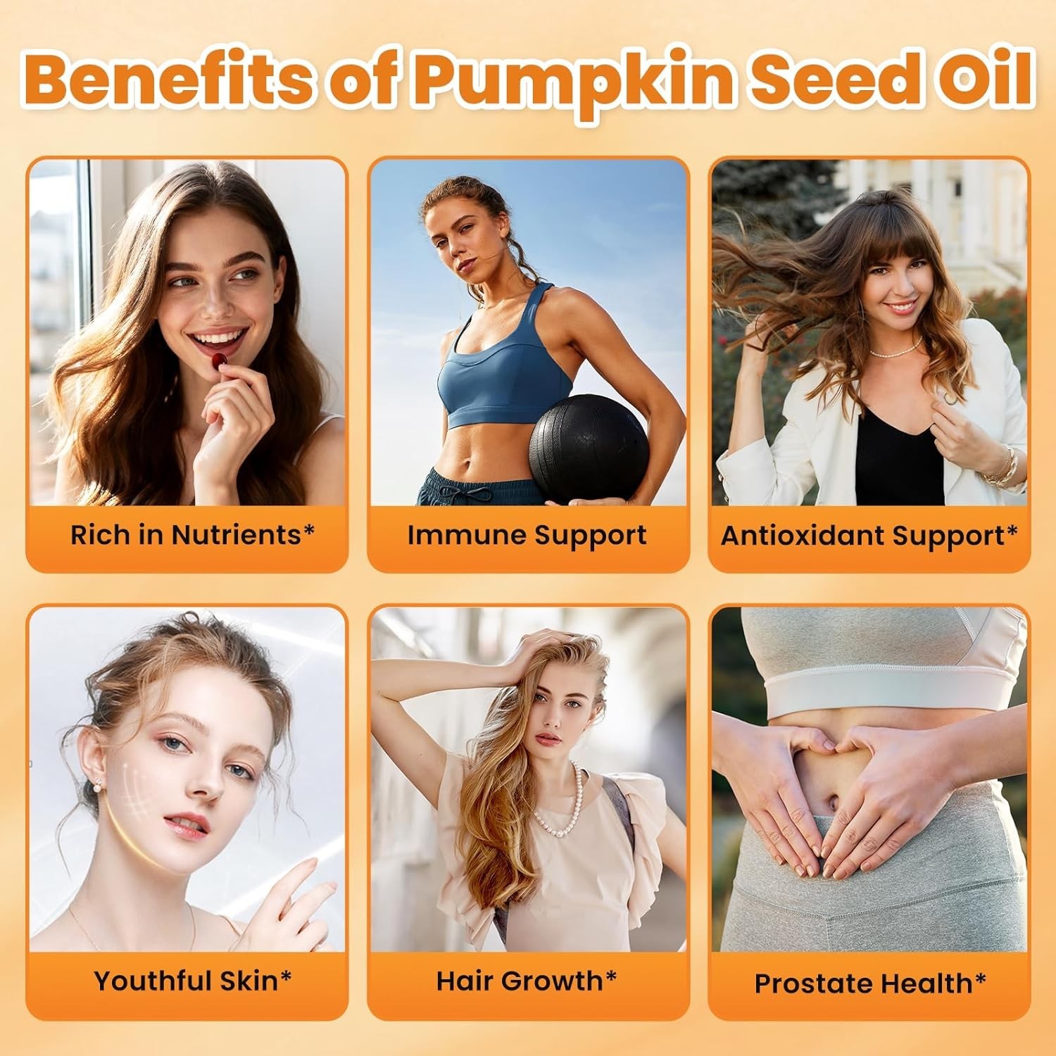 Pumpkin Seed Oil with Saw Palmetto Capsules, 3000mg Per Serving